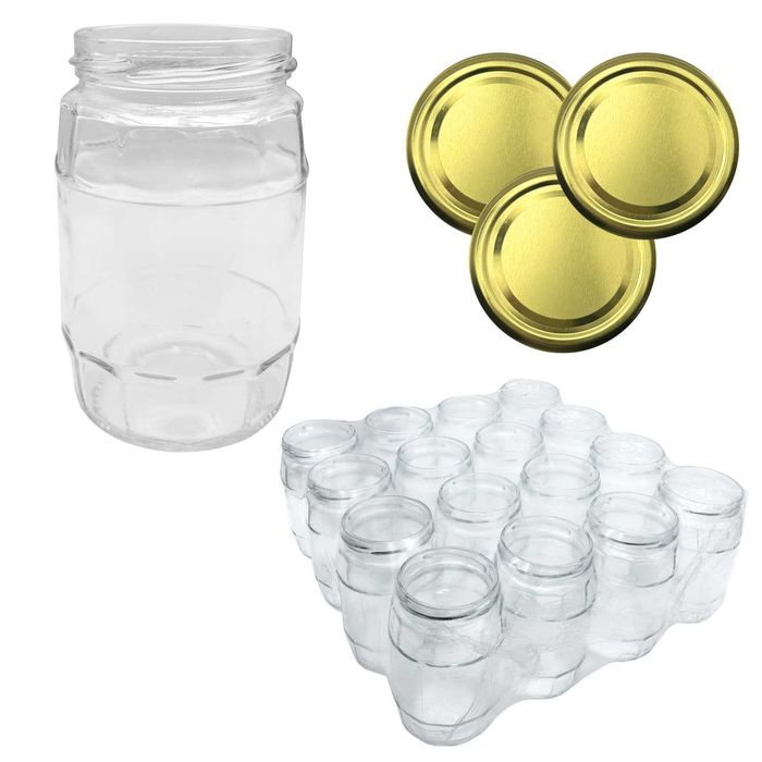 Комплект буркани 370 мл Буре с капачки – 16бр.