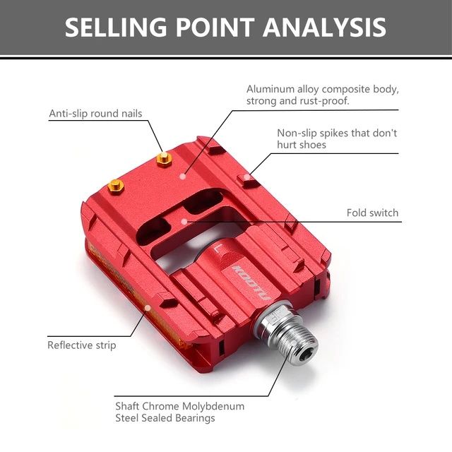 Pedale plianbile aliaj aluminiu cnc platforma antiderapante bicicleta