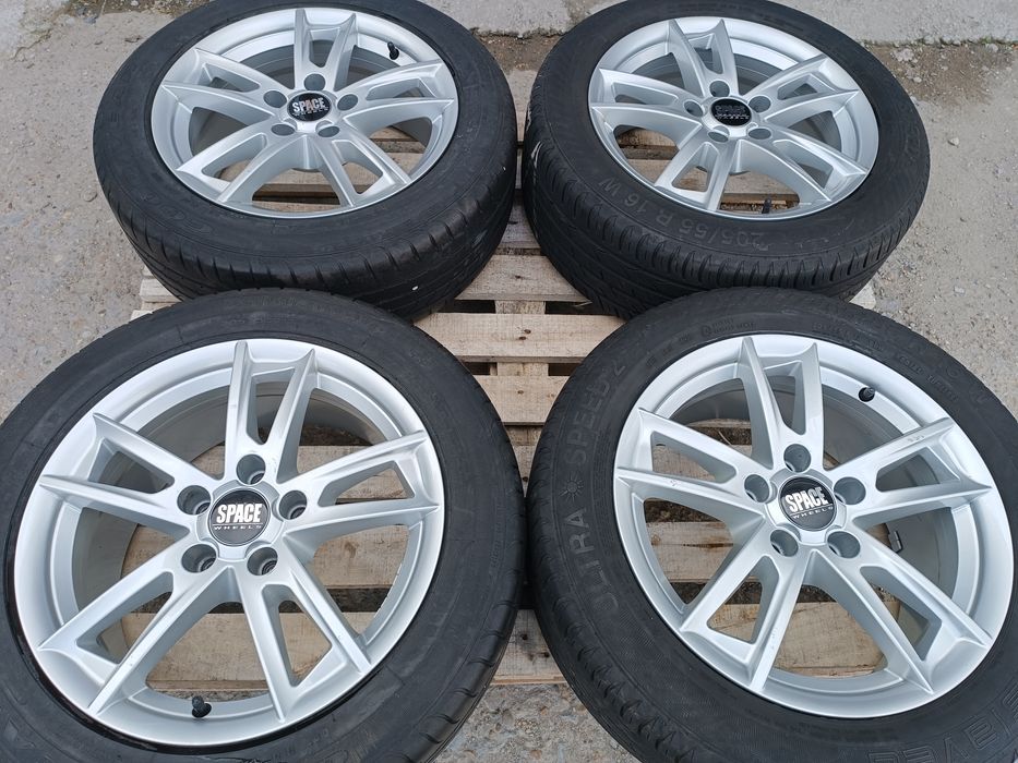 Лети джанти 16ки 5х112 Space Wheels + летни гуми 205/55/16