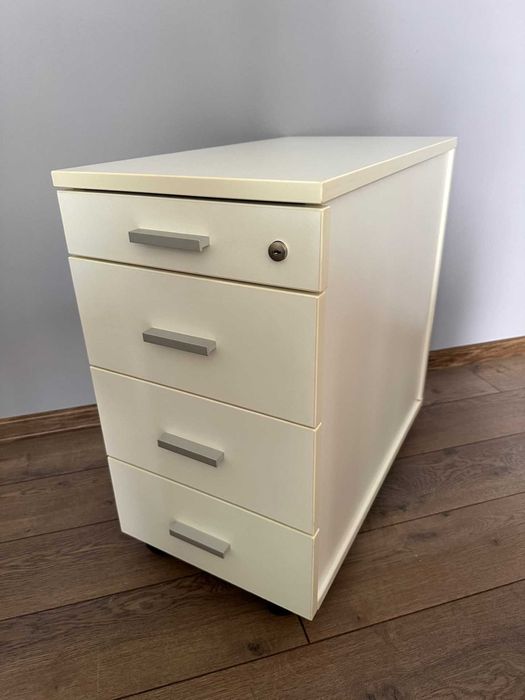 rollbox casetiera dulap cu roti mobil birou alb 4 sertare metalice dimensiune 34x60x60cm pretul este cu tva inclus