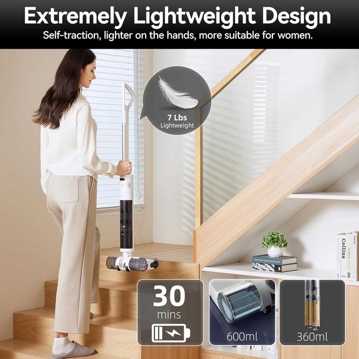 JONR S20 Pro Безжична прахосмукачка за мокро и сухо почистване