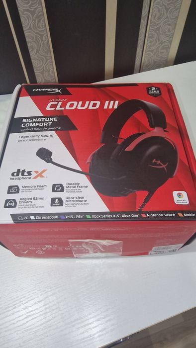 Продам наушники hyper x cloud 3 НОВЫЕ