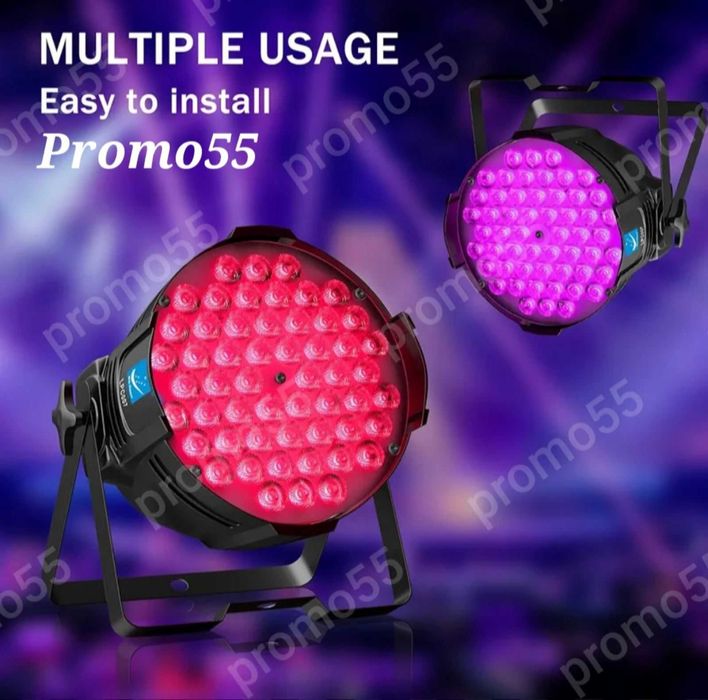 ПРОМО! Голям  Диско Парти Прожектор 54 Лед Диода, Сценично Осветление