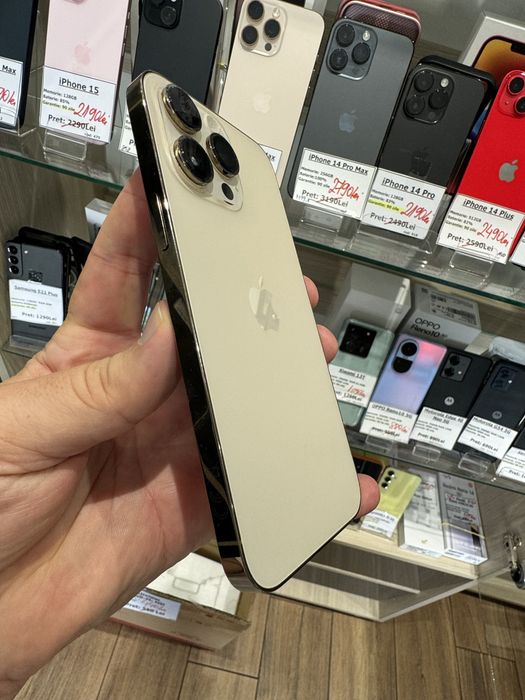 telefon iphone 14 Pro Max 256GB Gold baterie 100%
