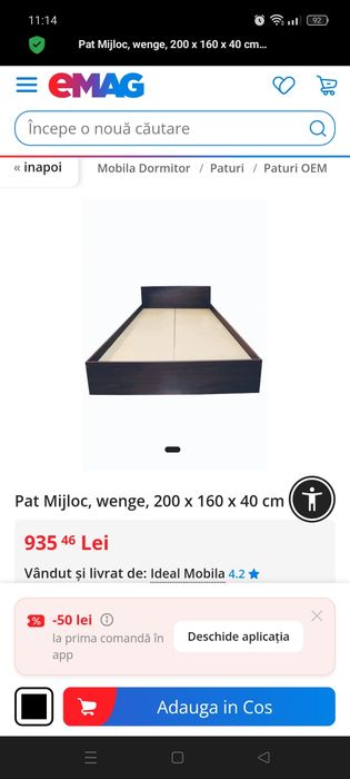 Vând pat wenge !