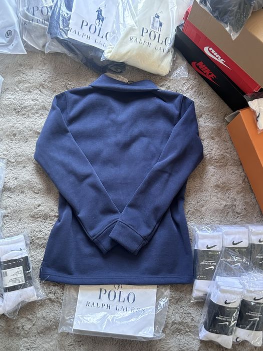 Pulover Polo Ralph Lauren Quarter Zip Albastru