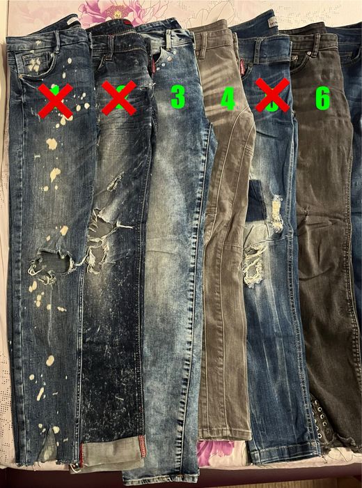 Лот дънки SQUARED2, Reserved, Pause, H&M и ZARA
