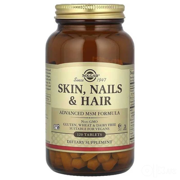Solgar кожа ногти волосы  с МСМ Skin Nails Hair