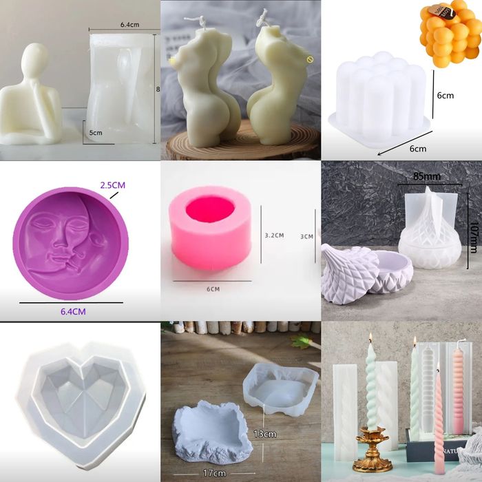 Формы для эпоксидной смолы набор елочные игрушки.