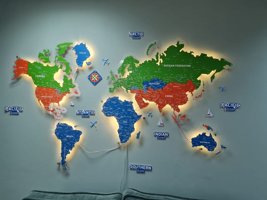 Карта мира на стену