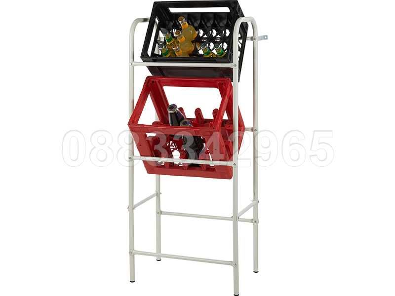 НОВИ! Стоманен стелаж за 3 каси / щайги