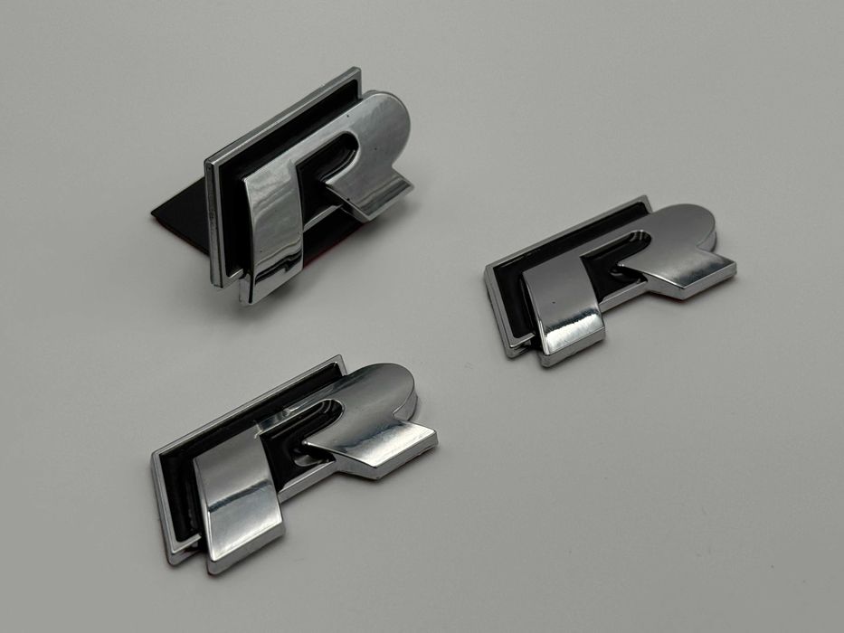 Set Emblema Compatibile VW R R-line negru