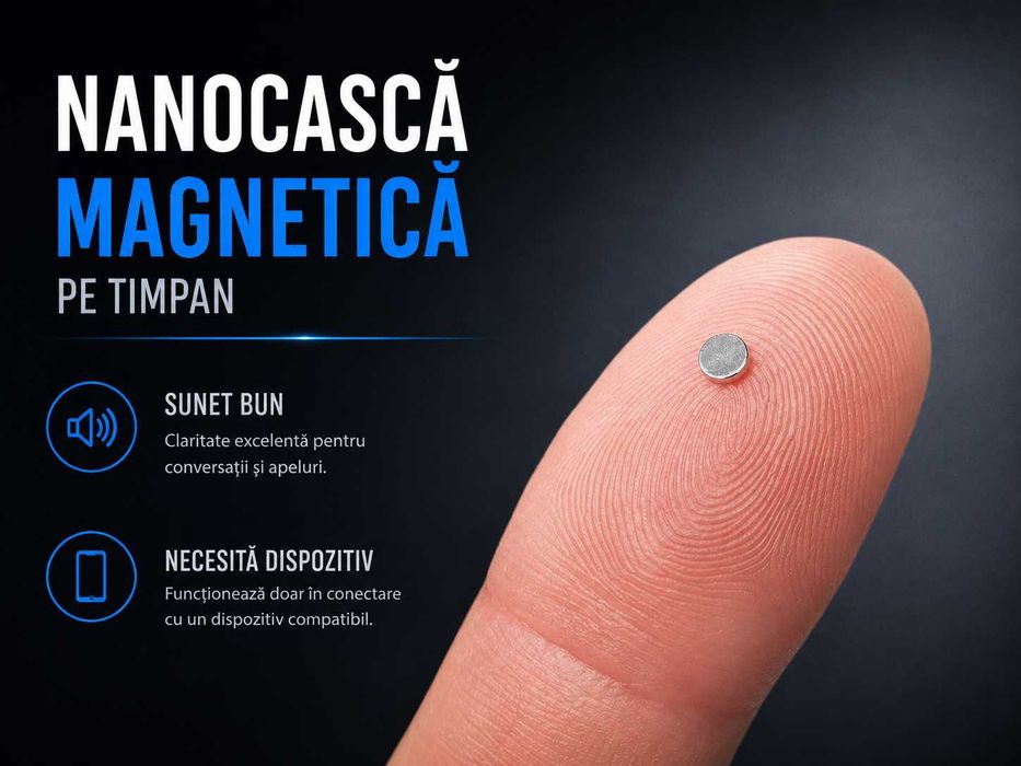 Cutiuta GSM casti de copiat Microvibratii - NU se Aud/Vad in Exterior!