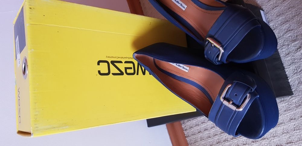 Pantofi weadges piele