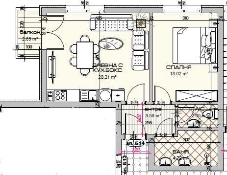 Продава се Двустаен апартамент в Варна, Виница - 72 кв.м за 1440 €/кв.м - Снимка #2
