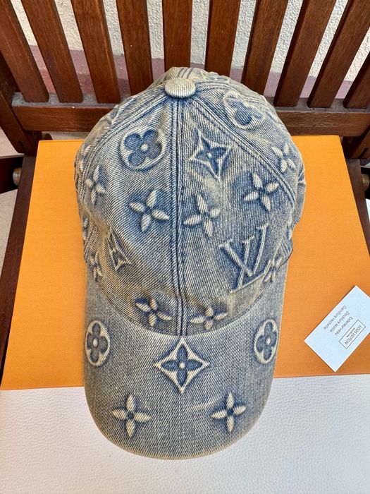 Sapca originala Louis Vuitton Baseball Cap Monogram Washed Denim Cap