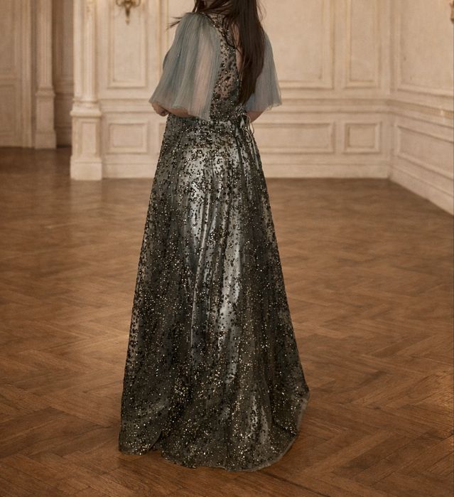 Rochie de ocazie lunga stil printesa, rochie nasa, botez, marimea 42