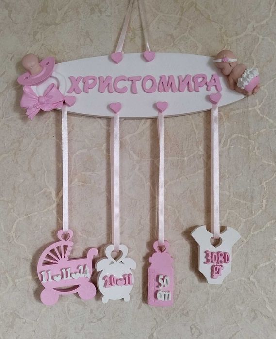 Бебешко пано/визитка с данни