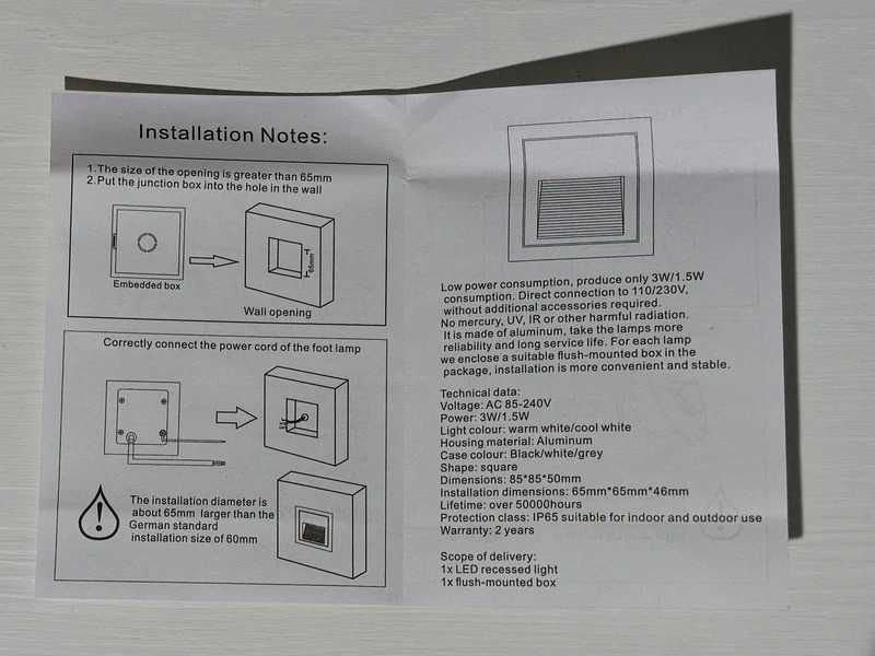 8 buc lumini LED scări aplice încastrate perete scări coridoare hol