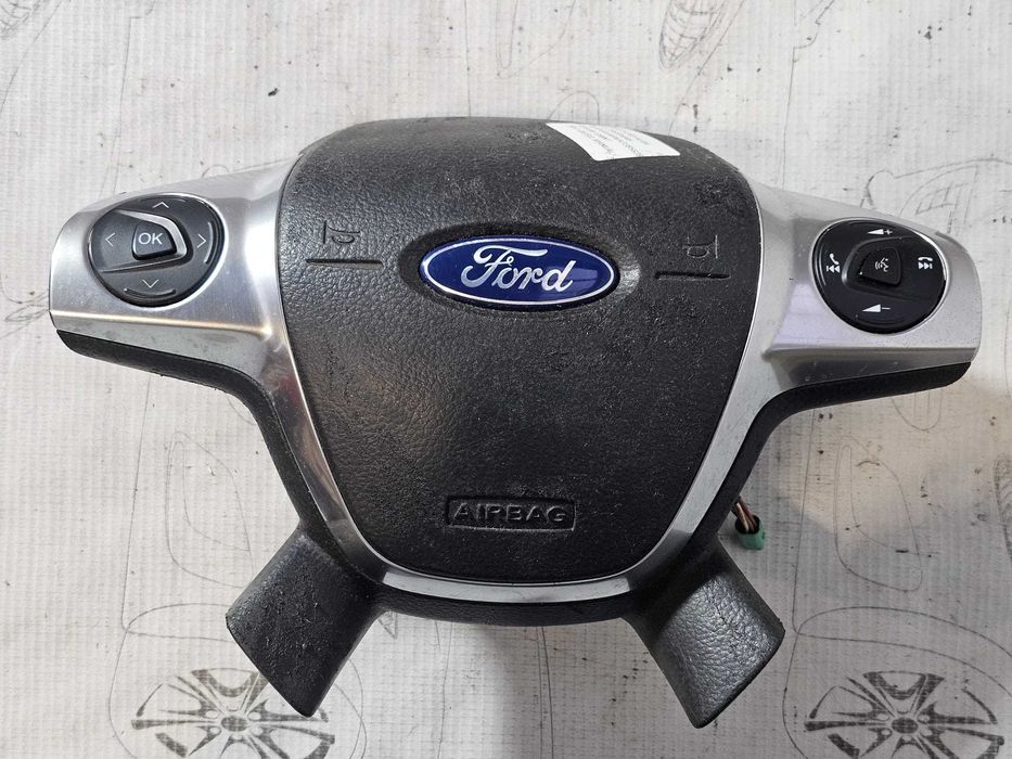 Airbag volan cu comenzi Ford Kuga MK2 / Focus MK3 / C-Max MK2 2012-2019 2013 2.0 TDCi 103kW Cod OEM: EM51-R042B85-BA, EM51R042B85BA (5E3)