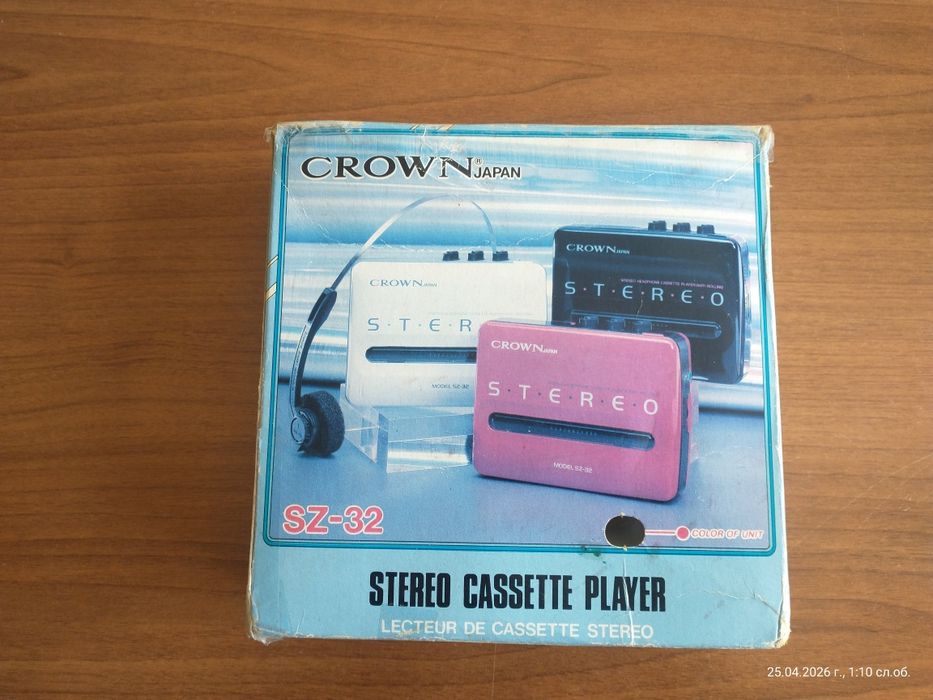 Стерео касетен плеър Crown