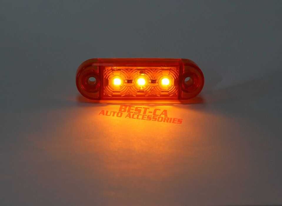 3 LED мини оранжеви габаритни светлини габаритни светлини 12V-24V