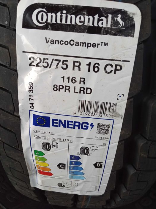 4 Нови гуми за кемпер 225/75R16CP Continental VancoCamper 116R DOT4423