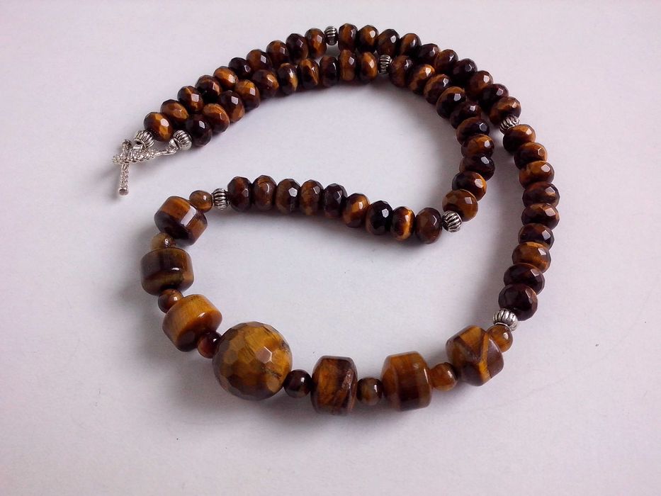 colier pietre naturale ochi de tigru,clasic,elegant