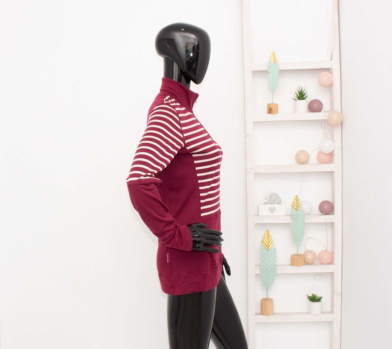 Kari Traa дамска мерино блуза с цип термо бельо от мериносна вълна L