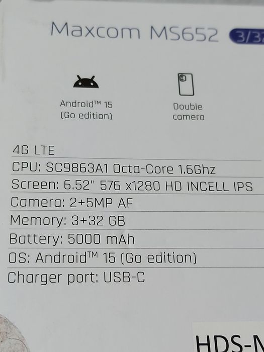 Telefon nou maxcom MS652