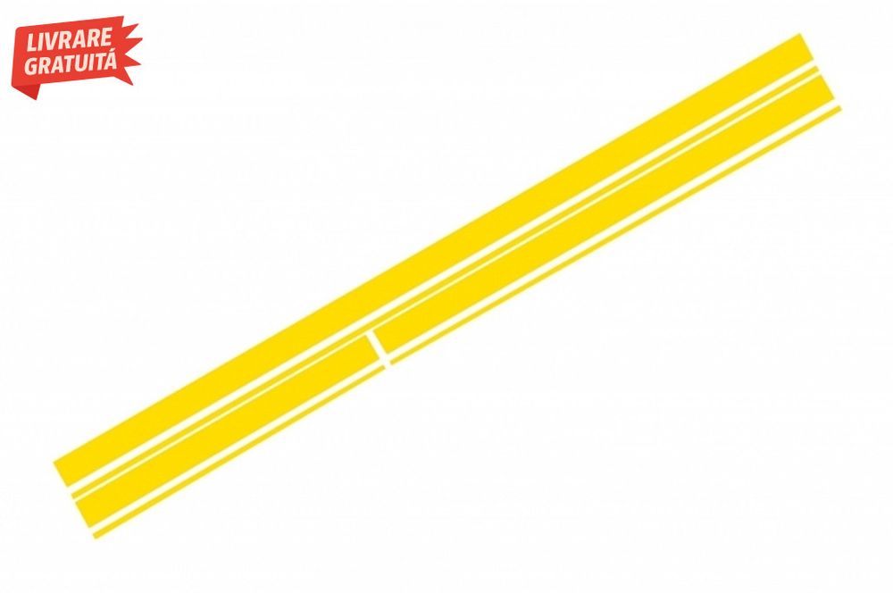 Set Stickere Capota Plafon Portbagaj si Laterale Galben Mat Mercedes C