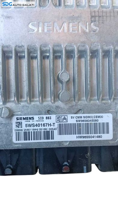 Kit Pornire ECU Calculator Motor Tablou Panou Sigurante Cheie Cheie CIP Imobilizator Peugeot 407 2.0 Diesel 2004 - 2010 Cod 5WS40167H-T 9655708480 S120104600L SW9658345080 [M8511]