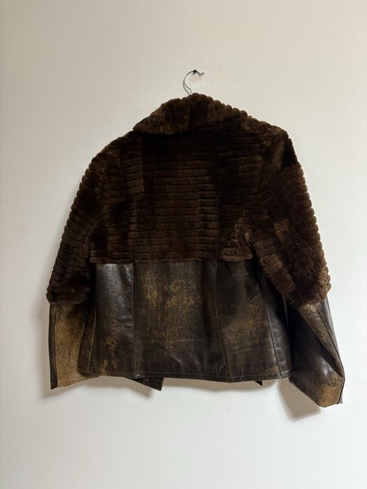 Geaca de piele si blana naturala