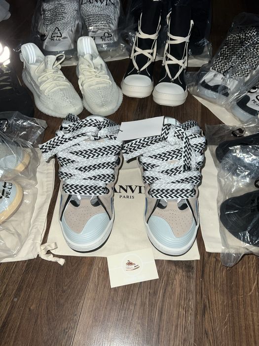 Lanvin Shadow Gray Curb Sneaker