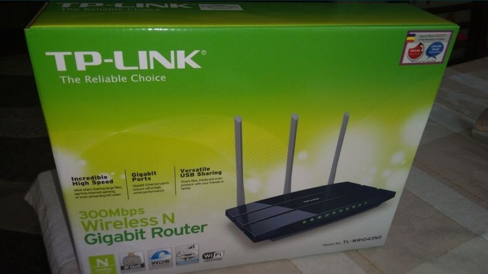 Vând router wireless TP-LINK, viteza 300 Mbps