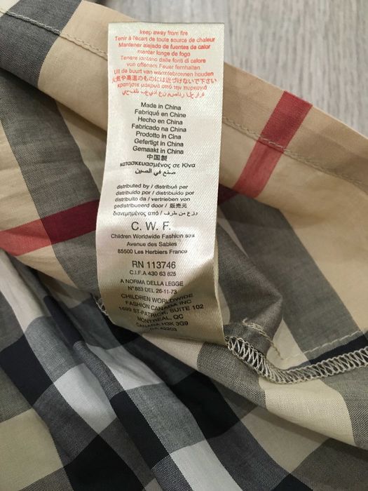 BURBERRY детска риза/туника 6Г/114 см