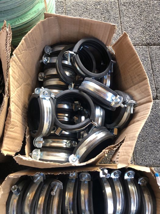 Coliere metalice pt fixare tevi + Garnituri Dn -200,Dn125,Dn100