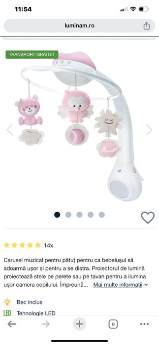 Carusel muzical bebe