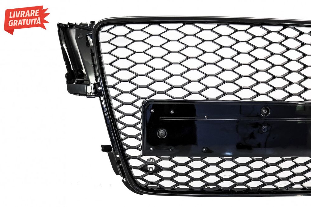 Grila Centrala Audi A5 8T (2008-2011) RS5 Design Negru Lucios