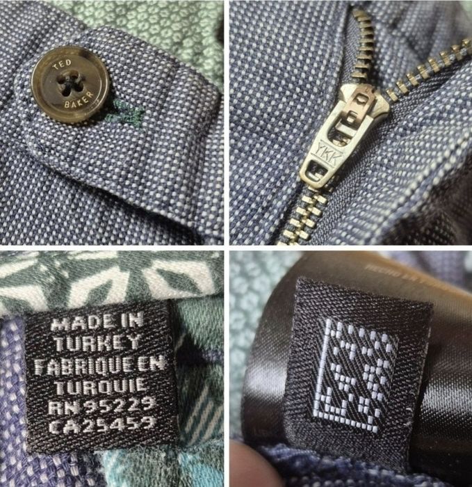 Pantaloni Premium Ted Baker Slim Fit, Din Bumbac Pur, Bărbați - 32L