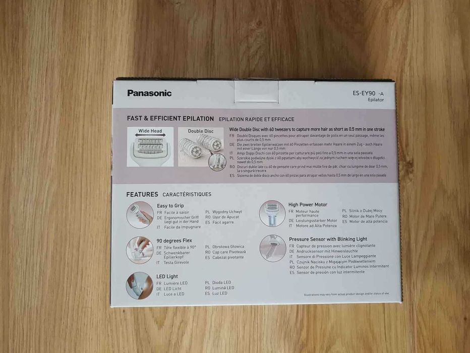 Epilator Panasonic 60 pensete ES-EY90-A503 Acumulator Nou Garantie