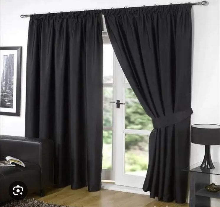 Шторы блэкаут черного цвета