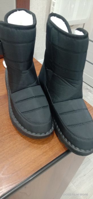 Сапоги дутики, черные