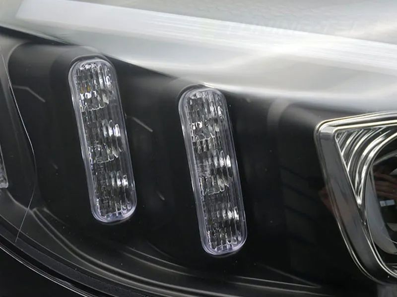 Faruri LED compatibile cu Mercedes C-Class W205 S205 A205 C205 (2014-2018) Negre Semneal Dinamic Secvential