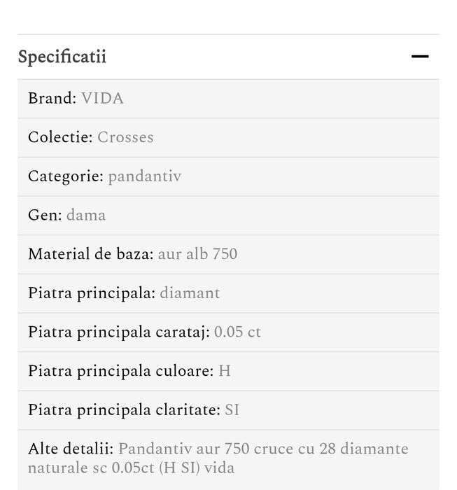 Pandantiv Aur 18 kt diamante / Lant si Pandantiv Aur 14 kt cu diamante