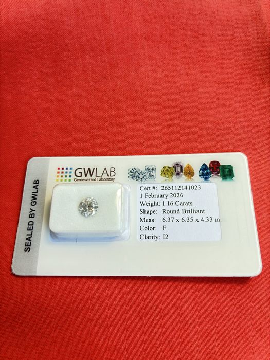 Естествен диамант 1.16 карата с международен сертификат GWLAB