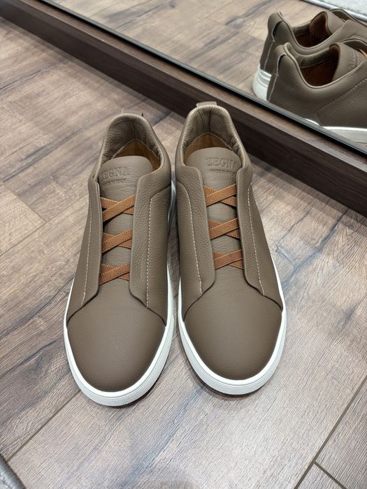 Кроссовки Zegna, Loro piana 1:1 копия. Подарок. кожа. Качество топ