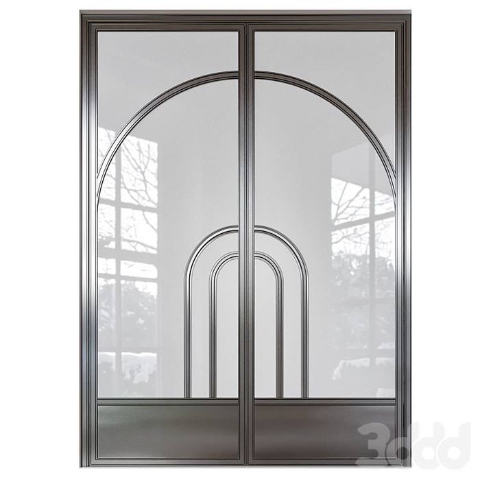 Лофт двери из металло каркаса со стиклом