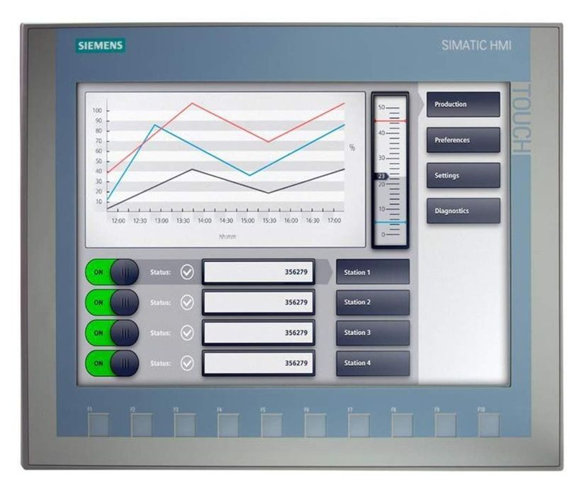 Siemens 6AV2123-2MB03-0AX0
KTP1200 basic
Диагональ экрана 12