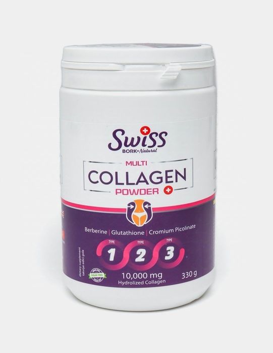 Swiss Bork Multi Collagen Powder, 330 gr, мультиколлагеновый по